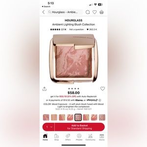 Hourglass Ambient Lighting Blush in Mood Exposure